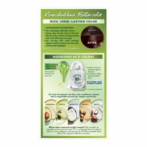 Garnier Nutrisse Nourishing 415 Soft Mahogany Drk Brown Raspberry Truffle Hair Color Creme Perspective: right