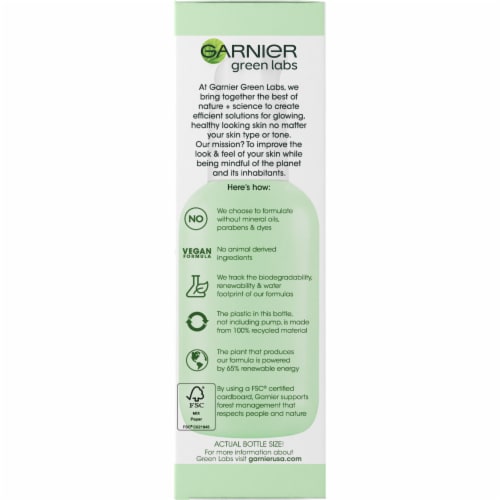 Garnier Green Labs Canna-B Fragrance Free Pore Perfecting Serum Cream Perspective: right