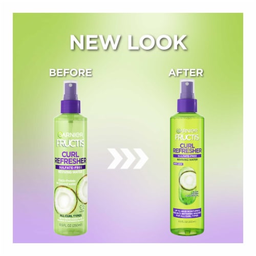 Garnier Fructis Curl Refresher Reviving Water Spray Sulfate Free for All Curl Types Perspective: right
