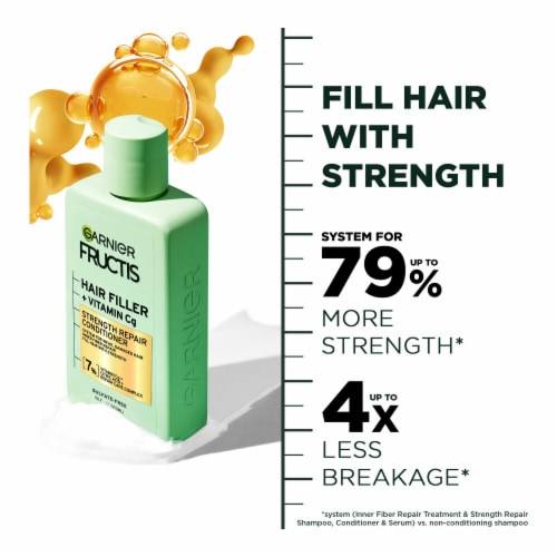 Garnier Fructis Hair Filler Strength Repair Conditioner Sulfate Free for Weak, Damaged Hair Perspective: right