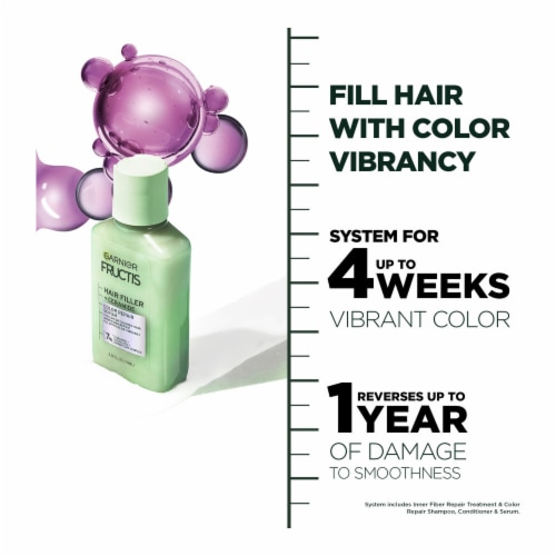 Garnier Fructis Hair Filler Color Repair Hair Serum for Colored & Bleached Hair Perspective: right