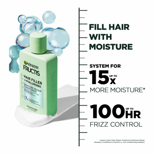 Garnier Fructis Hair Filler Moisture Repair Conditioner Sulfate Free for Curly & Wavy Hair Perspective: right