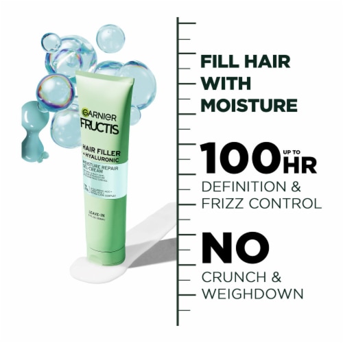 Garnier Fructis Hair Filler Moisture Repair Leave in Gel Cream for Curly & Wavy Hair Perspective: right