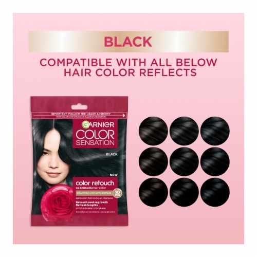 Garnier Color Sensation Color Retouch Hair Color Demi-Permanent for Root Regrowth Black Perspective: right