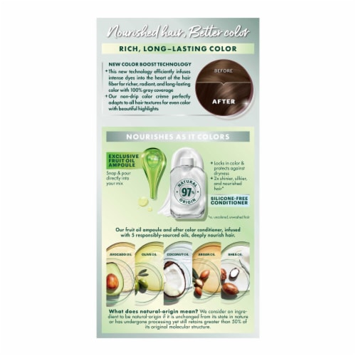 Garnier Nutrisse Nourishing 51 Medium Ash Brown Cool Tea Hair Color Creme Perspective: right