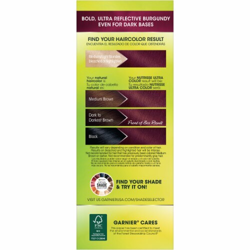 Garnier Nutrisse Ultra Color BR3 Intense Burgundy Nourishing Color Creme Perspective: right