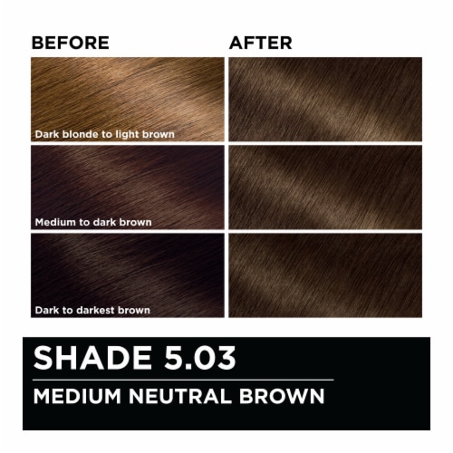 Garnier Olia Oil Powered Permanent Hair Color 5.03 Medium Neutral Brown Perspective: right