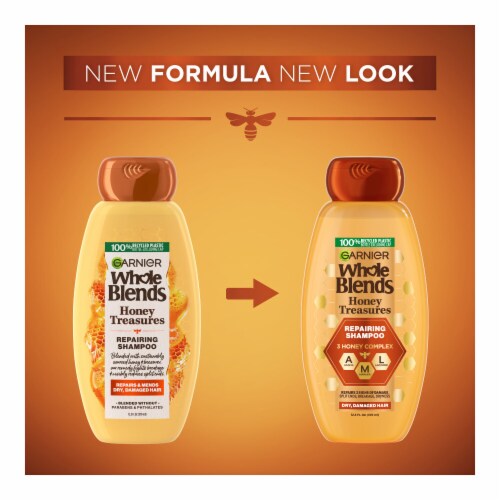 Garnier Whole Blends Honey Treasures Shampoo Perspective: right