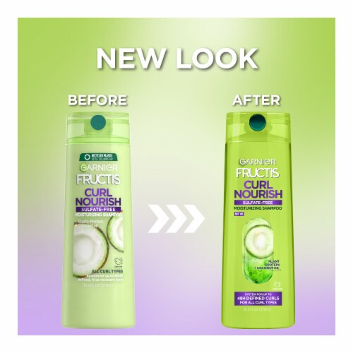 Garnier Fructis Curl Nourish Moisturizing Shampoo Sulfate Free for All Curl Types Perspective: right