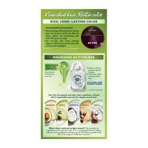 Garnier Nutrisse Nourishing Permanent Hair Color 362 Darkest Berry Burgundy Perspective: right