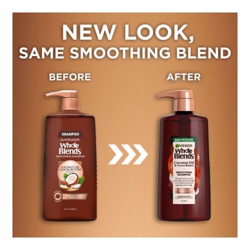 Garnier Whole Blends Coconut Oil and Cocoa Butter Shampoo Perspective: right