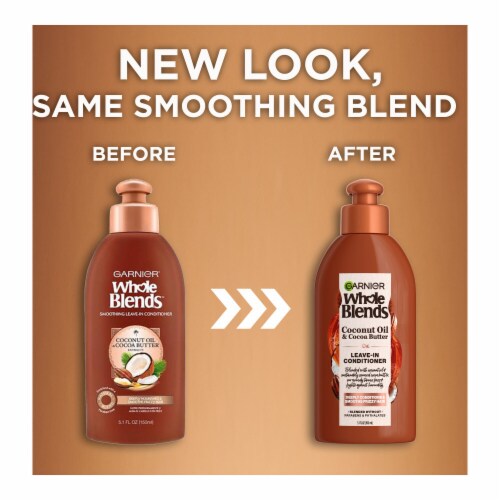 Garnier Whole Blends Coconut Oil and Cocoa Butter Leave In Conditioner Perspective: right