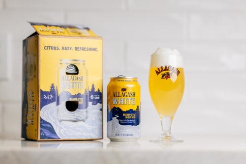 Allagash® White Belgian-Style Wheat Beer Perspective: right