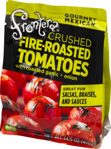 Frontera Gourmet Mexican Crushed Fire-Roasted Tomatoes with Roasted Garlic + Onion Perspective: right
