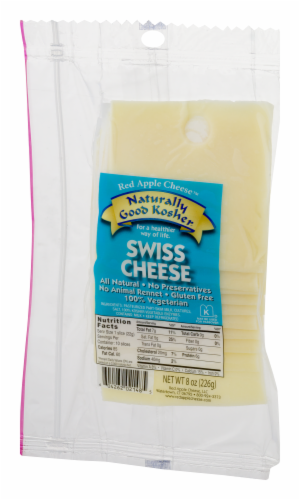 Naturally Good Kosher Swiss Cheese Slices Perspective: right
