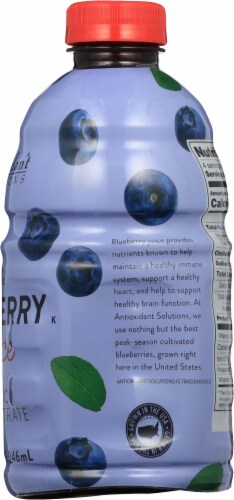 Antioxidant® Solutions 100% Blueberry Juice Perspective: right