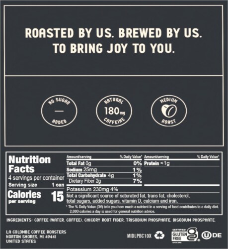 La Colombe® Brazilian Cold Brew Coffee Drink Perspective: right