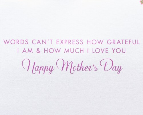 Papyrus Mother's Day Card (Floral Lettering) Perspective: right