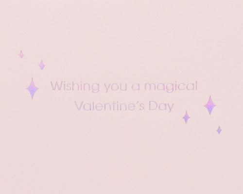 Papyrus Unicorn Valentine’s Day Card (Magical) Perspective: right