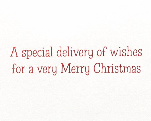 Papyrus Christmas Card (Sleigh with Presents) Perspective: right