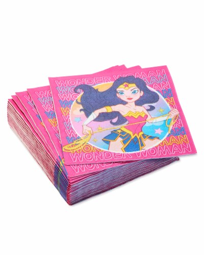 American Greetings Wonder Woman Napkins Perspective: right