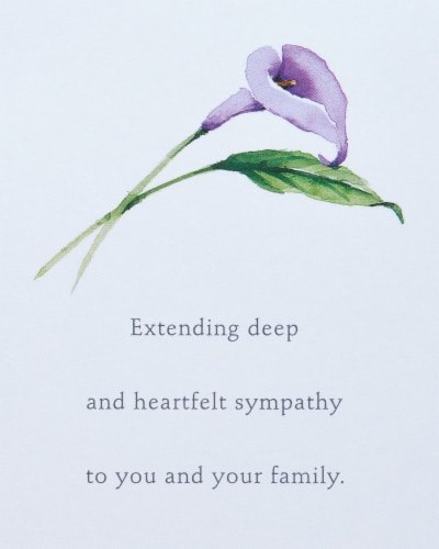 American Greetings #41 Sympathy Card (Flower) Perspective: right