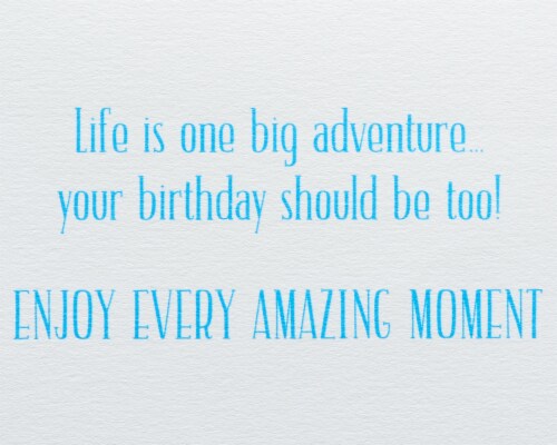 Papyrus #54 Birthday Card (One Big Adventure) Perspective: right