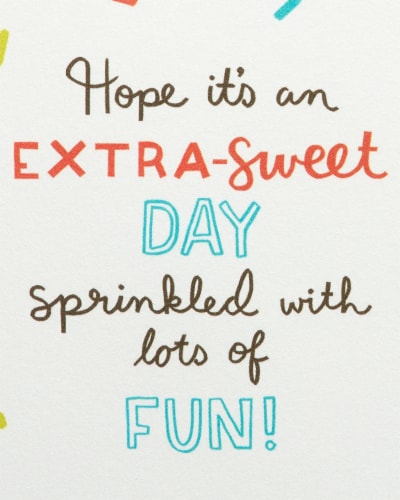 Papyrus Birthday Card - Hedgehog (#44) Perspective: right