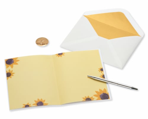 Papyrus Thinking of You Card - Sunflower Girl (#46) Perspective: right
