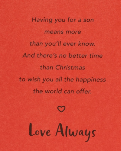 American Greetings #59 Christmas Card For Son (Family is Love) Perspective: right