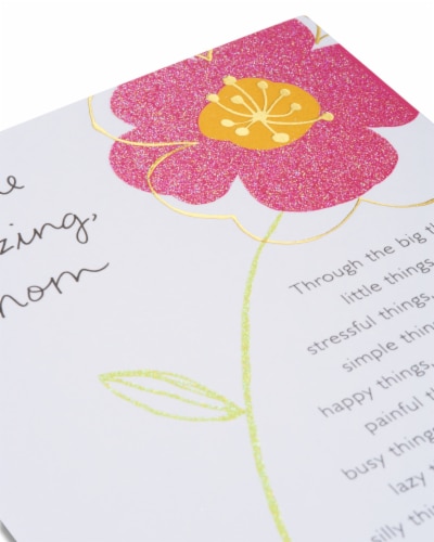American Greetings Birthday Card for Mom (Floral You're Amazing) Perspective: right