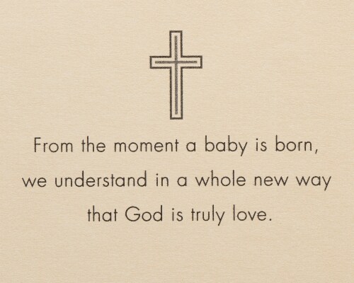 American Greetings Baby Baptism Card (Piece of Heaven) Perspective: right