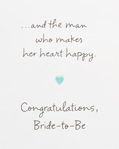 American Greetings Bridal Shower Card (Amazing Woman) Perspective: right