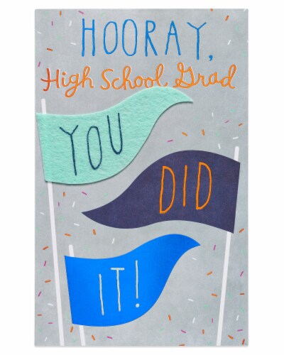 American Greetings High School Graduation Greeting Card (Hooray) Perspective: right