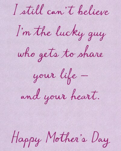 American Greetings #58 Mother's Day Card for Wife (Hearts) Perspective: right