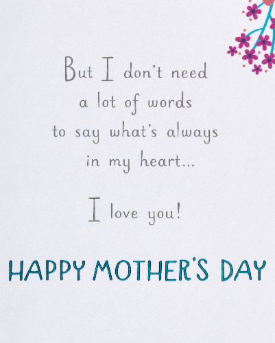 American Greetings #59 Mother's Day Card (Wonderful Mother) Perspective: right