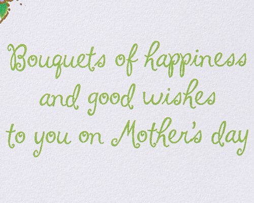Papyrus #54 Mother's Day Card (Bouquet) Perspective: right