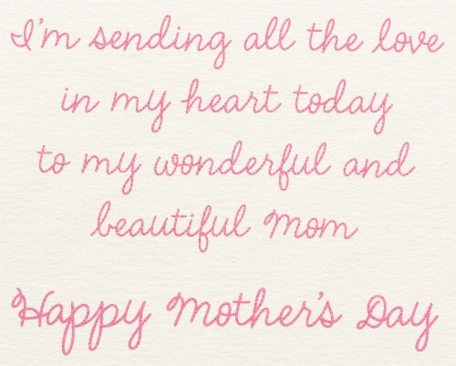 Papyrus #55 Mother's Day Card (Flower Cascade) Perspective: right
