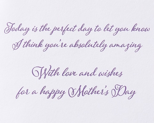 Papyrus #56 Mother's Day Card (Flowers) Perspective: right