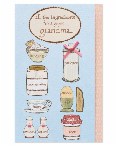 American Greetings Mother's Day Card for Grandma (Ingredients) Perspective: right