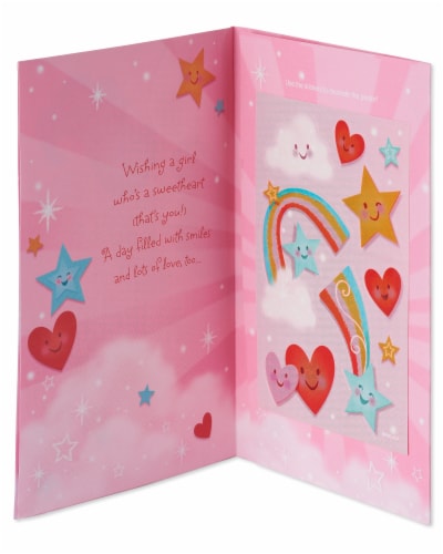 American Greetings Unicorn Valentine's Day Card for Daughter with Stickers (Magical) Perspective: right