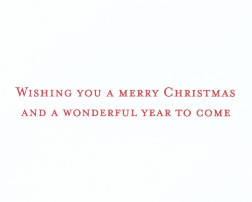 Papyrus Christmas Card (Wishing You a Wonderful Merry Christmas) Perspective: right