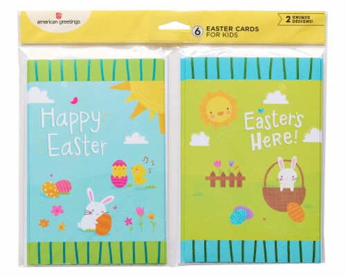 American Greetings Easter Cards for Kids (Blue and Green Bunny) Perspective: right