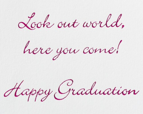 Papyrus Graduation Card for Her (Look Out World) Perspective: right