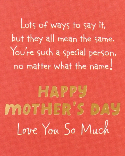 American Greetings #61 Mother's Day Card (Names of Grandma) Perspective: right