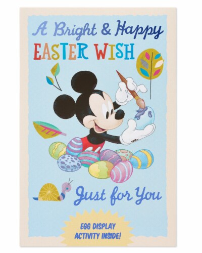 American Greetings Mickey Mouse Easter Greeting Card with Foil Perspective: right