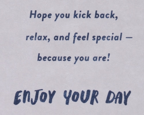 American Greetings #59 Father's Day Card (Kick Back) Perspective: right