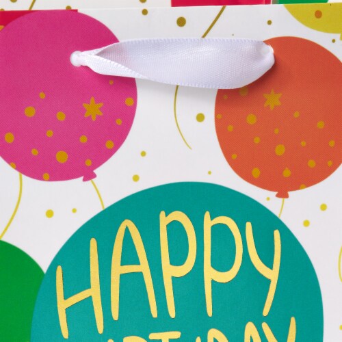 American Greetings Birthday Beverage Bag - Happy Birthday Balloons (#9) Perspective: right