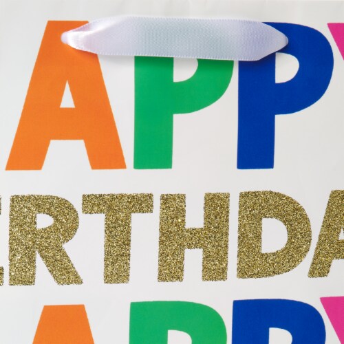 American Greetings Large Gift Bag - Happy Birthday Lettering (#3) Perspective: right