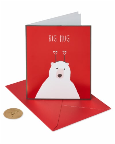 Papyrus Valentine's Day Card #54 (Big Hug) Perspective: right